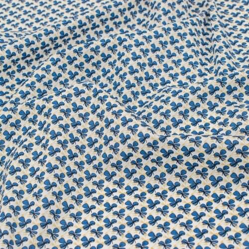 Blue Flowers Pure Cotton Fabric For Summer Dress Ткань Хлопок Tissu Telas Sewing Tela Tecido Ткани Stof Stoff Tissus Vestidos