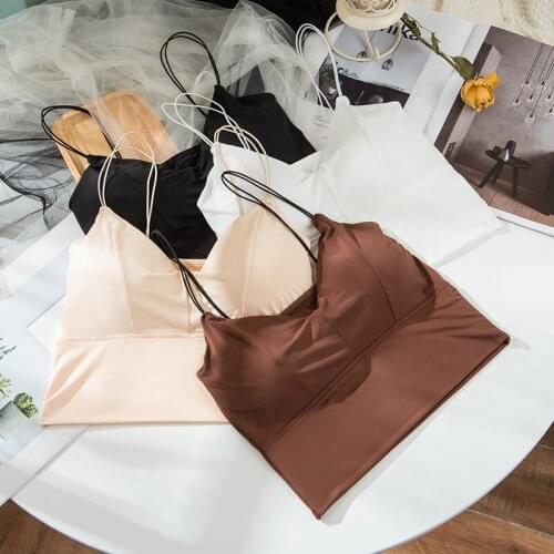 U-shaped Seamless Tube Top Bra Beauty Back Sling Strap Wrapped Chest Anti-light Ladies Sports Fitness Top Bra Underwear