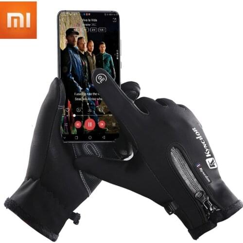 Xiaomi Mijia Outdoor Sports Gloves Winter Warm Plus Velvet Fingertips Touch Screen Splash-proof Riding Gloves for Men and Women