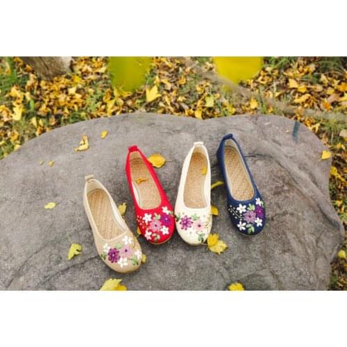 Designer shoes women elegant comfortable summer fall ladies shoe living at home high quality fashion flowers pattern