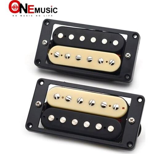 Guitar Pickup Zebra Faced Humbucker Double Coil Electric Guitar Pickups 50/52mm with installing Frame Guitar Accessories
