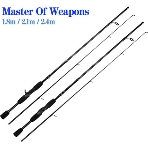 1.8m/2.1m/2.4m 2 Section Carbon Spinning Casting Lure Fishing Rod Lure Weight 5-20g Cheap Baitcaster Rods Strong Fishing Pole