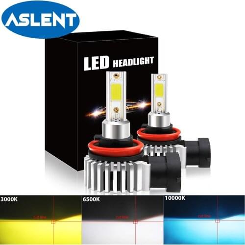 ASLENT 2Pcs H1 H3 H7 LED H4 Canbus H8 H11 9005 HB3 9006 HB4 881 Led Headlight Bulb Turbo Car Lights 10000LM 12V 24V 6500K White