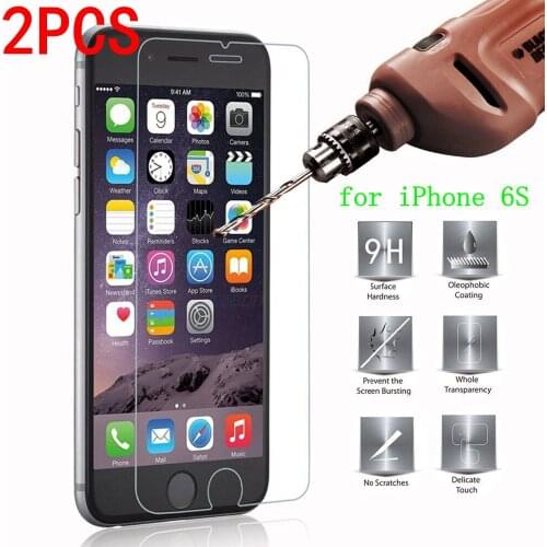 2PCS Tempered Glass For iPhone 6S Screen Protector protective film For iPhone 6S Glass