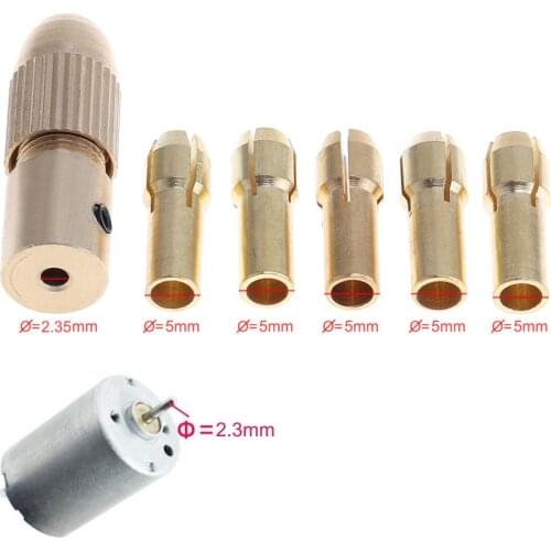 7pcs 2.0mm 2.35mm 4.05mm 5.05mm Mini Self Tightening Drill Chucks support 0.5 - 3.0MM Drill Bit for ABS Board Light Board Punchs