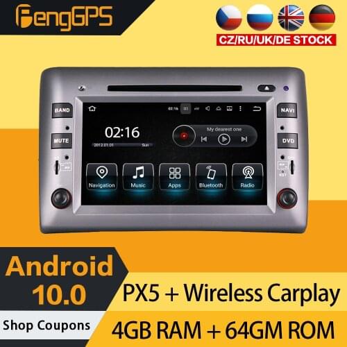 Android 10.0 Car Stereo For Fiat Stilo 2002-2010 Radio Multimedia Touchscreen GPS Navigation Headunit DVD Player Carplay 4G+64G