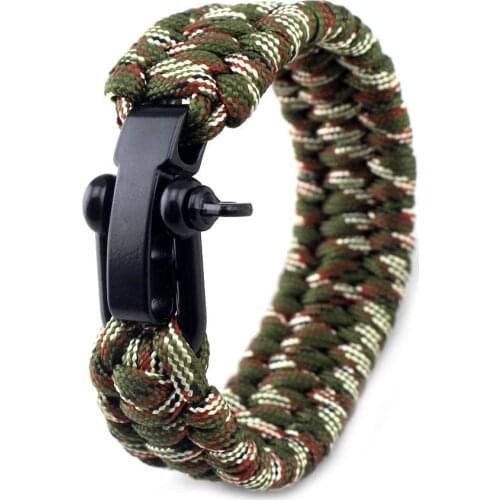 Mounchain Survival Camping Rope Paracord Bracelet Outdoor Camping Hiking trekking umbrella rope rescue rope bracelets 9 inches