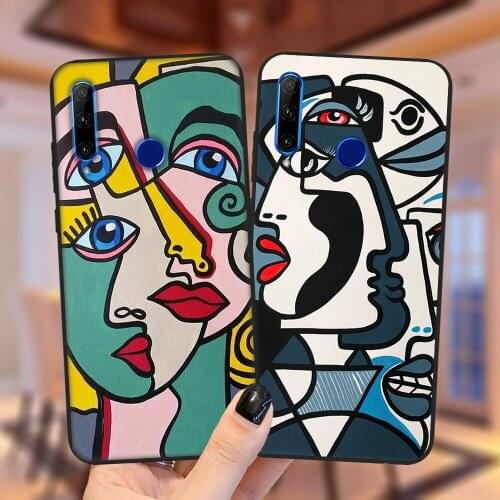 Picasso Abstract Art Phone Case For Huawei Honor 30 20 10 10i 10X Lite Pro 20i 30i 9X 8X Mate 10 20 Lite Black Silicone Cover