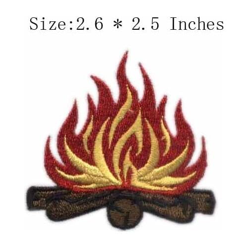 Wood and fire 2.6"wide embroidery for american patches/artesanato couro/nets carpeting