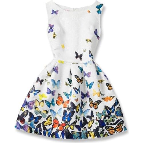 Kids Girls Dresses Butterfly Sleeveless Princess Dresses for Kids Clothes Baby Girl Tutu Dress Fashion Kids Clothing Vestidos