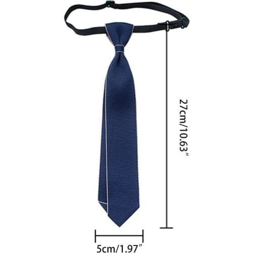 H9ED Classic Necktie Mens Solid Color Ties Pretied Fine Wedding Groom Necktie Classic with Elastic Strap Ties