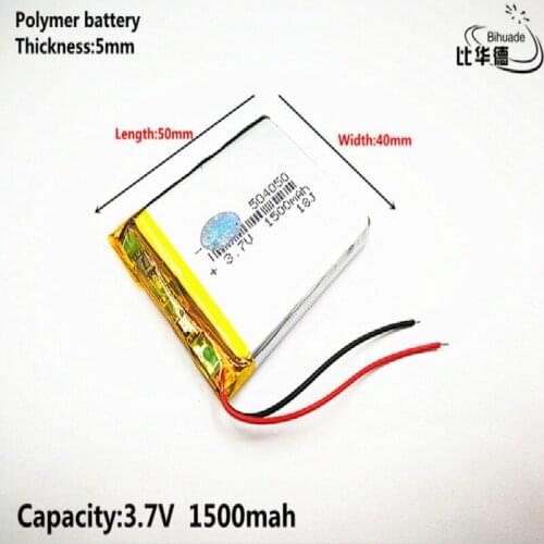 Liter energy battery Good Qulity 3.7V,1500mAH,504050 Polymer lithium ion / Li-ion battery for TOY,POWER BANK,GPS,mp3,mp4