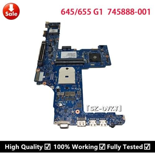 For HP probook 645 G1 655 G1 laptop motherboard DDR3 6050A2567102-MB-A03 745888-501 745888-001 745888-601 Mainboard