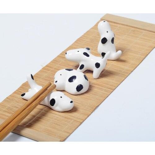 Lovely Dog Chopstick Holder Ceramic Chopsticks Rest Creative Household Tableware Stand 4 Styles Free Shipping SN1124