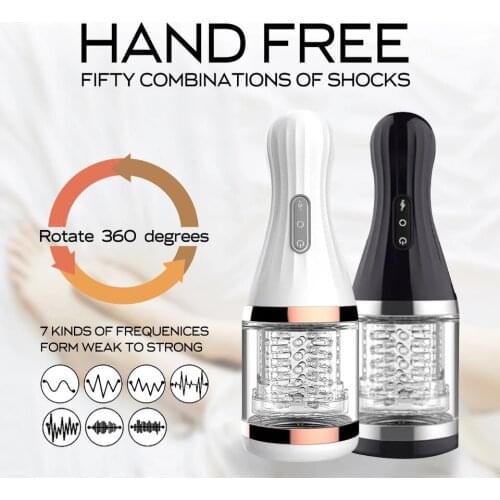 Male Voice Masturbator Automatic Rotation Electric Vagina Vibrator Erotic Soft Pussy Masturbating Cup Adult Sex Toys for Men