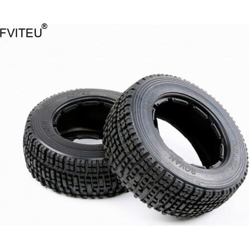 FVITEU Rubber Rear Tire set Fit 1/5 HPI Baja 5SC Rovan King Motor