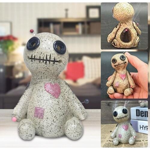 Incense burner incense candle holder voodoo doll, cone burner, desktop resin decoration handmade cowhide ceramic voodoo doll