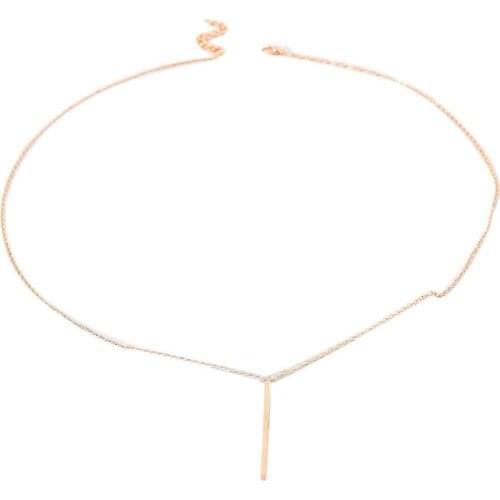 Simple Pendant Necklace Tassel Metal Link Long Chain Statement Couple Choker Punk Hip Hop Valentines Jewelry Gift 925 Wholesale