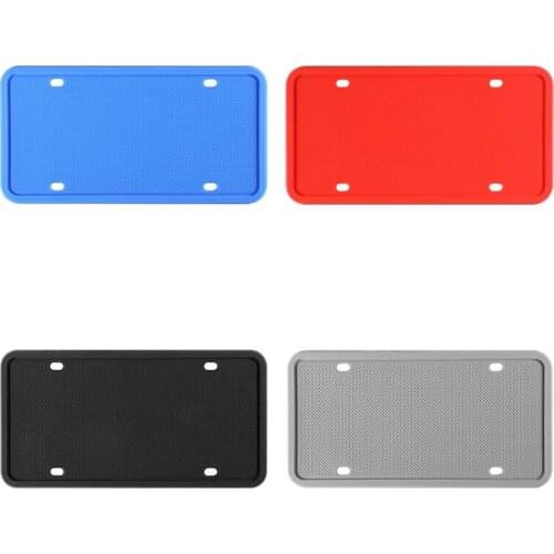 License Plate Frame Multi-function Thick Silicone License Plate Frame US America Canada License Plate Tag Holder