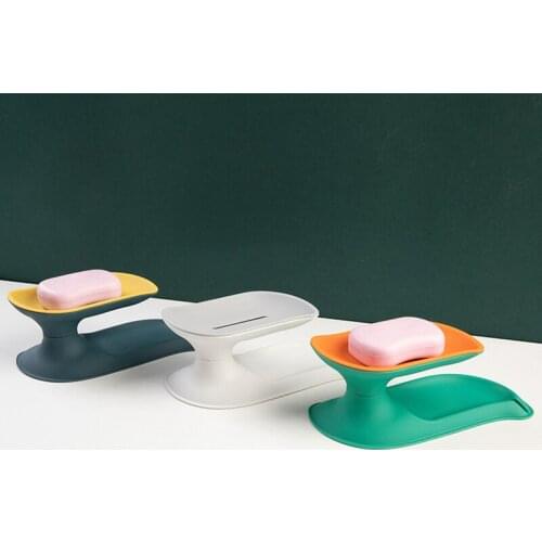 Removable Nordic Style Bathroom Products 1Pcs Rotatable PP Non-slip Soap Box Double Layer Portable