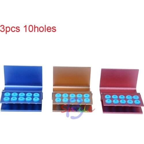 Dental 10 Holes FG RA Bur Case Disinfection Autoclave Holder Block For Dental Clinic Tool
