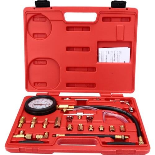 Fuel Injection Pump Pressure Tester Injector Pressure Gauge Gasoline Test 0-140psi