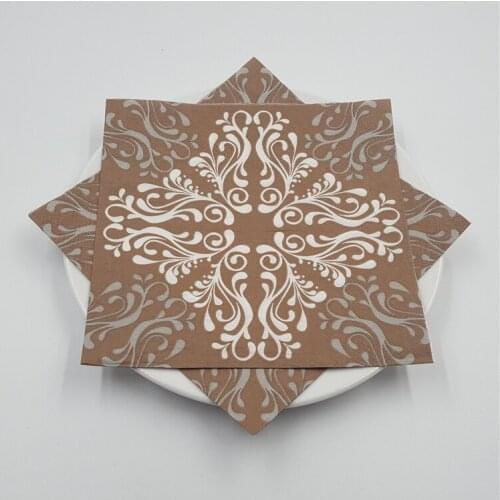 Vintage table napkin paper towel tissue blue red purple Khaki flower decoupage hotel cafe wedding party decor serviettes decor