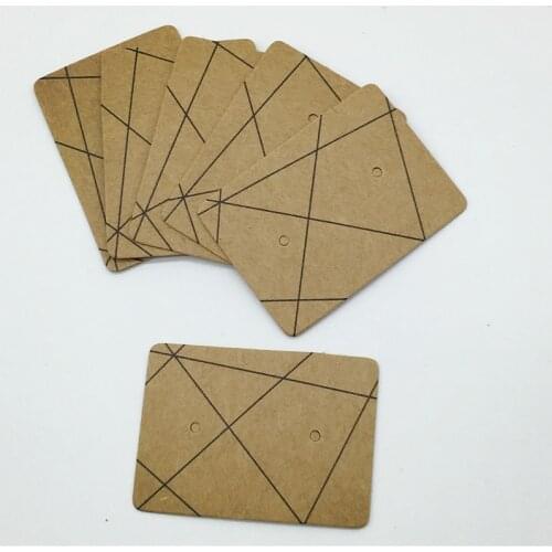 White Cardboard Colorful Jewelry Stud Earring Cards Label Hang Tags DIY Accessories Kraft Classic Jewelry Hang Tags