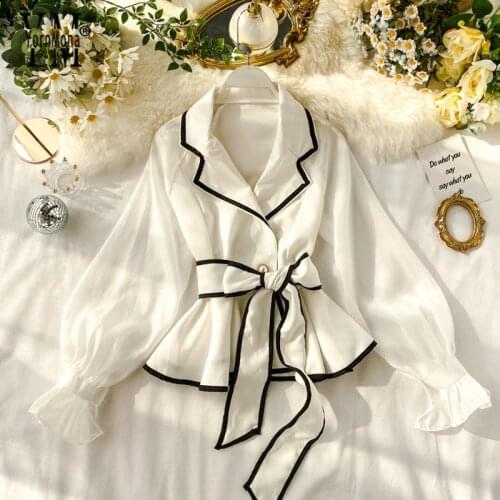 YORNMONA Womens White Shirts