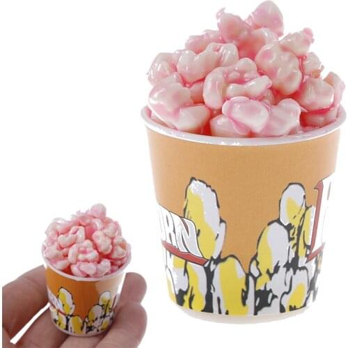 1/6 Dollhouse Miniature Popcorn Bucket A Bucket of Popcorn Toy for Pretend Play Kitchen Early Education Toy Children Baby Toys