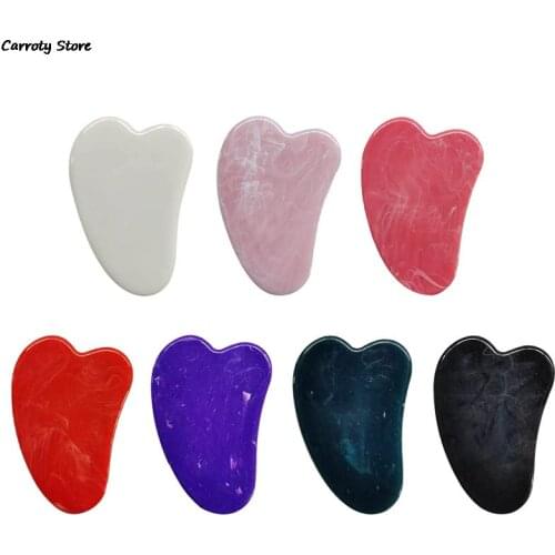 1Pcs Plastic Guasha Scraping Massage Scraper Face Massager Acupuncture Gua Sha Board Acupoint Face Eye Care SPA Massage Tool