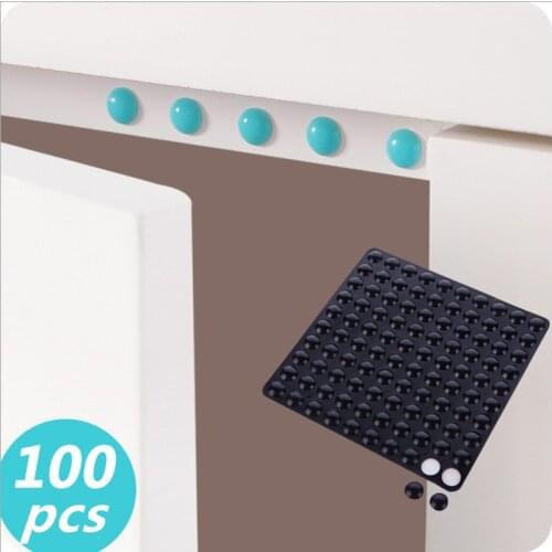 100pcs Grains Self Adhesive Soft Anti Slip Bumpers Silicone Rubber Feet Pads High Sticky Gel Shock Absorber Door Mute Crash Pad