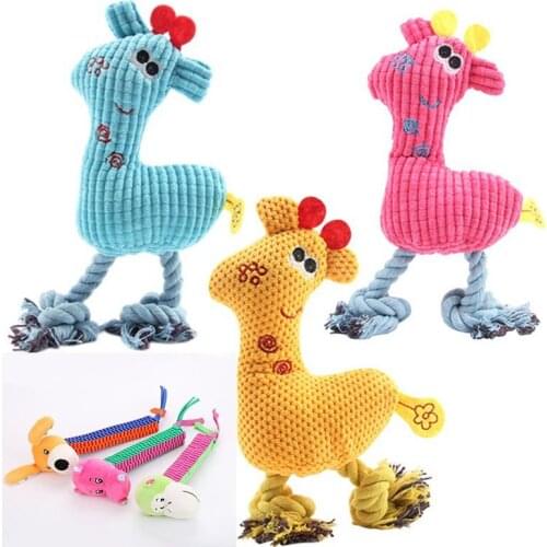 18 styles Dog Toys Squirrel Pet Toys Plush Puppy Chew Animals Squirrel Duck Shaped Squeak Popular Sound for All Pet Toy