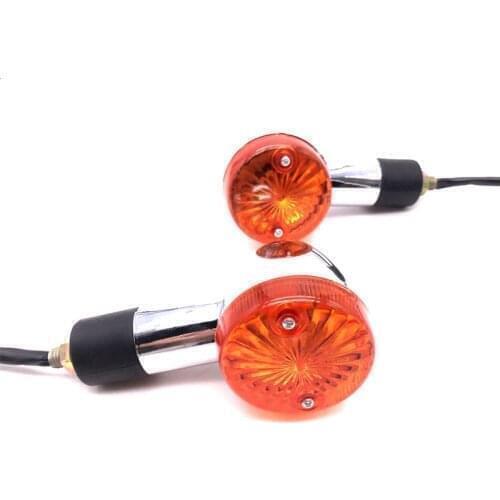 2Pcs 12V Universal Motorcycle Turn Signal Indicator Light Turning Amber Lamp Bulb Motorbike Lamps Blinker Flash Bike Lamp