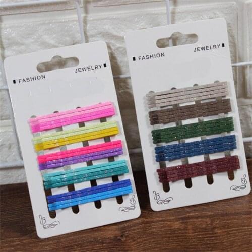 20Pcs/Set Bobby Pins Multicolor Hair Pins Metal Hair Barrettes Colorful Glitter Hair Clips Women Girls Hair Accessories