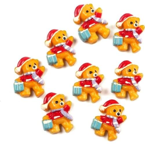 20Pcs Mixed 20x15mm Snowman Resin Decoration Craft Flatback Cabochon Embellishments For Scrapbooking Cute Diy Accessories