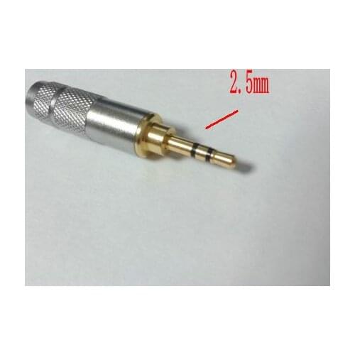 200pcs lot 2.5mm Stereo Male Headphones speaker Cable DIY connector New