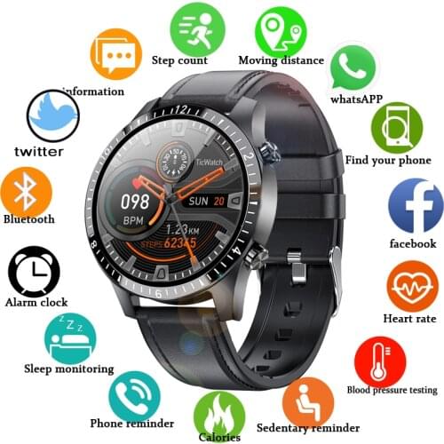 2021 New Smart Watch Men Full Touch Screen Sports Fitness Watch IP67 Waterproof Bluetooth Call For Android ios smartwatch Mens