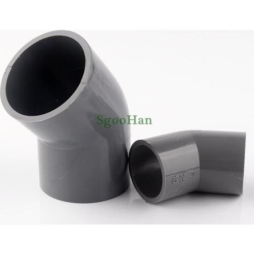 5~50pcs ID 20~50mm Fish Tank Water Supply PVC Pipe 45° Equal Elbow Connector Fittings Hydroponic Planting Frame Joint Parts