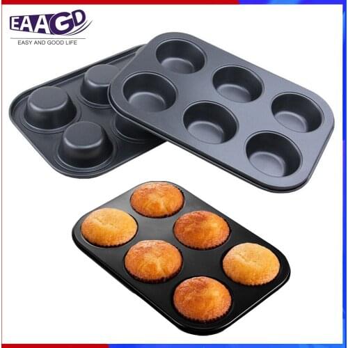 6 Holes Nonstick Mold For Chocolate, Cake, Jelly, Pudding, Handmade Soap, Round Shape