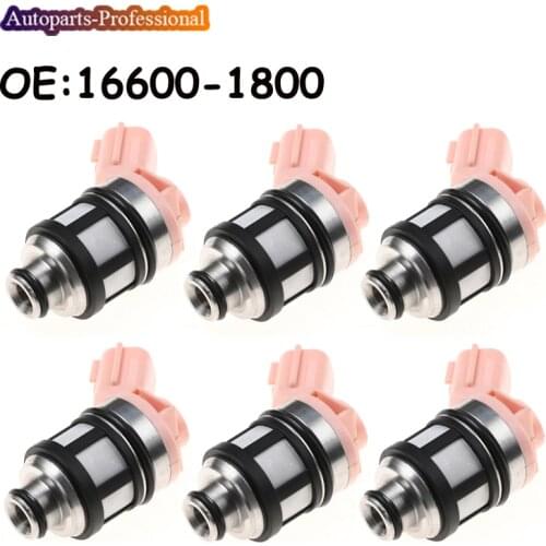 6 PCS 16600-1800 166001800 166001801 For Nissan Navara D21 D22 3.0L VG30E Pathfinder 3.3L VG33E Fuel Injector Car accessories