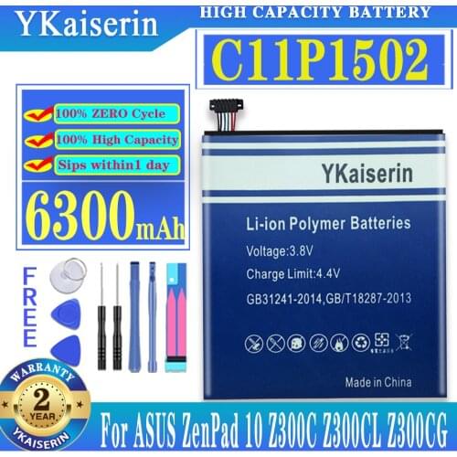 Phone Replacement Battery C11P1502 For ASUS ZenPad 10 Z300C Z300CL Z300CG C11P1502 Battery 6000mAh high capacity batteria