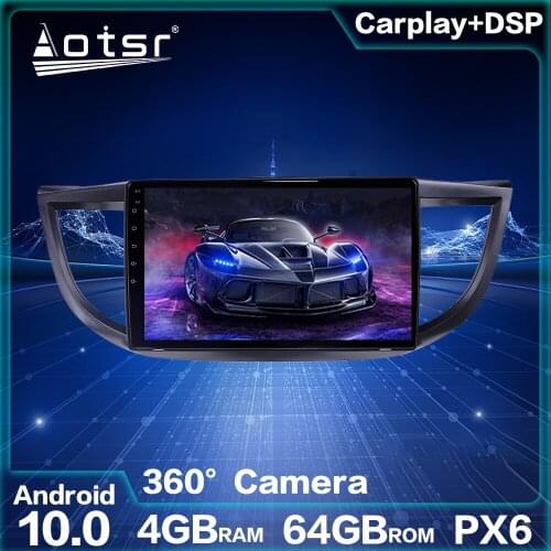 For Honda CRV 2011-15 Android Radio Car GPS Navigation Screen Android 10.0 4GB 64GB PX6 Auto Stereo Head Unit Multimedia Player