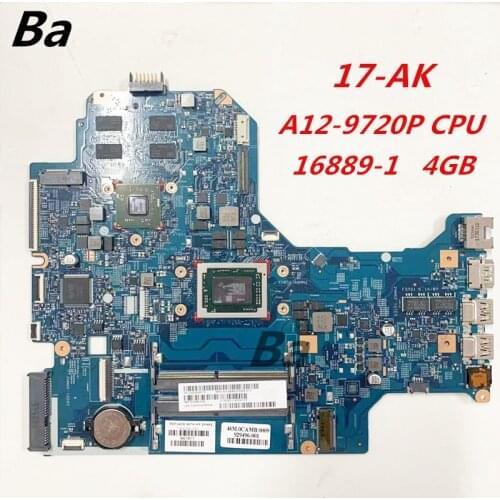 For HP 17-AK laptop motherboard A12-9720P CPU independent graphics card 16889-1 4GB complete a full test