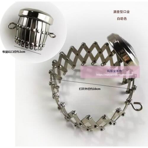 Round Finish Bags Hardware Purse Frame Parts Pen Bag Clutch Frame Clasp Coin Cylinder Purse Accessories For Bags DIY Material