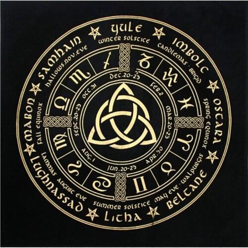 Square Pendulum Divination Altar Tablecloth Board Game Card Pad Runes Table Altar Cloth Metaphysical Board Game Mat