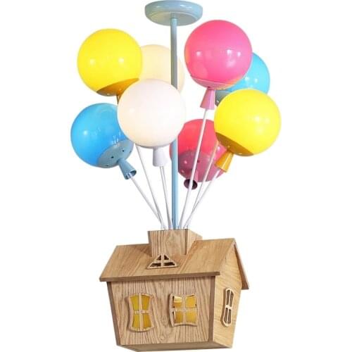 8 heads cartoon chandelier balloon flying room chandelier childrens room bedroom living room decoration modern LED chandelier