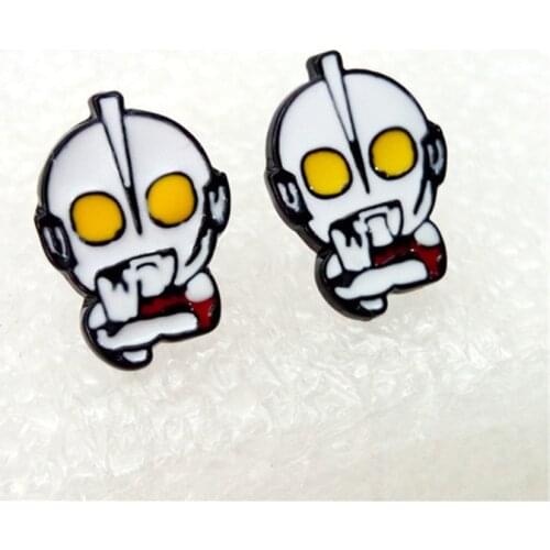 Ultraman Fashion Anime Cartoon Earring Cute Animal Stud Earrings Women Girls Kids Jewelry New Gifts