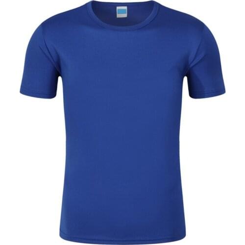 Men Sports t-shirt Fitness Running Tight Tops Sexy Round Neck Short Sleeves Quick-drying Stretch Gym Clothes XL-2XL