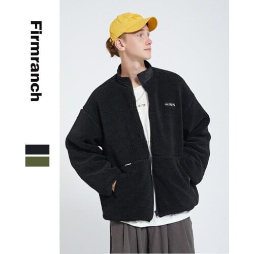 Firmranch New Men/Women Classic Simple Lambswool Coat Streetwear Thicken Winter Jackets Overcoat Ins Popular Casual Down Jackets